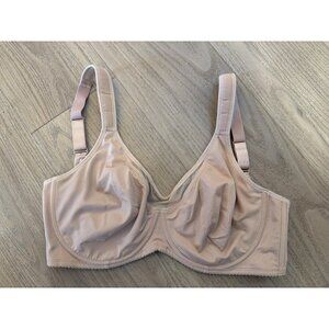Shecurve Womens Nude Full Coverage Bra 38E Adjustable Straps & Hook Closure